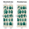 Self Adhesive Vinyl Refrigerator Wrap Set Botanical Leaf Teal Cream ...