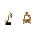 thumbnail image 1 of Figura decorativa de escritorio: Estatua abstracta de lector. Figura humana decorativa con forma de nota musical, elaborada en resina. Ideal para, 1 of 8