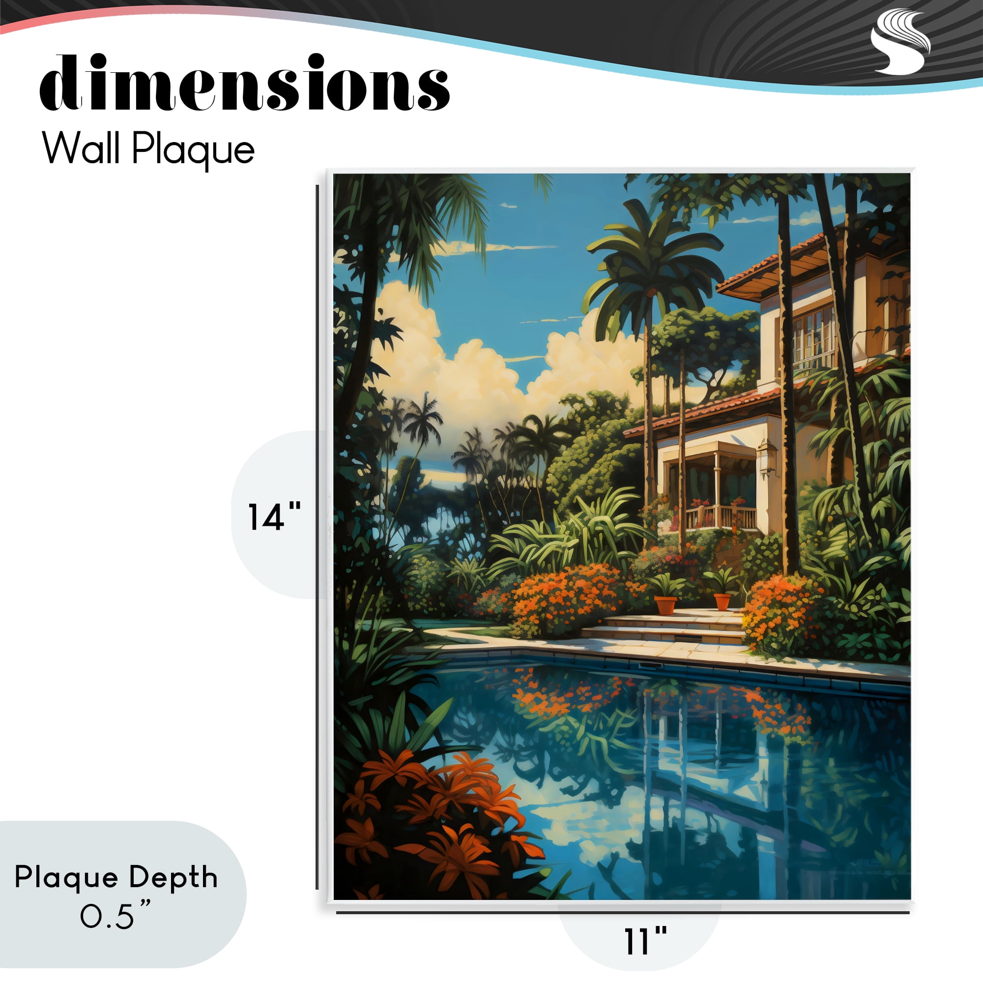 Stupell Industries Tropical Tranquility Villa Wall Plaque Art, design by Creative Studio