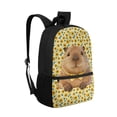 thumbnail image 2 of Uourmeti Guinea Pig & Sunflower Print Smooth Zippers Daypack for Travel Work, Soft Adjustable Comfort Straps Backpack Durable School Backpack, 2 of 6