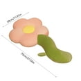 thumbnail image 3 of Cojín de almohada de flores | Forma de crisantemo | Cojín de algodón suave para dormitorio, sofá, sofá, coche | Cojín de descanso decorativo | 27.6x11.8 pulgadas | Amarillo, Blanco, Rosa | 1 Paquete, 3 of 6