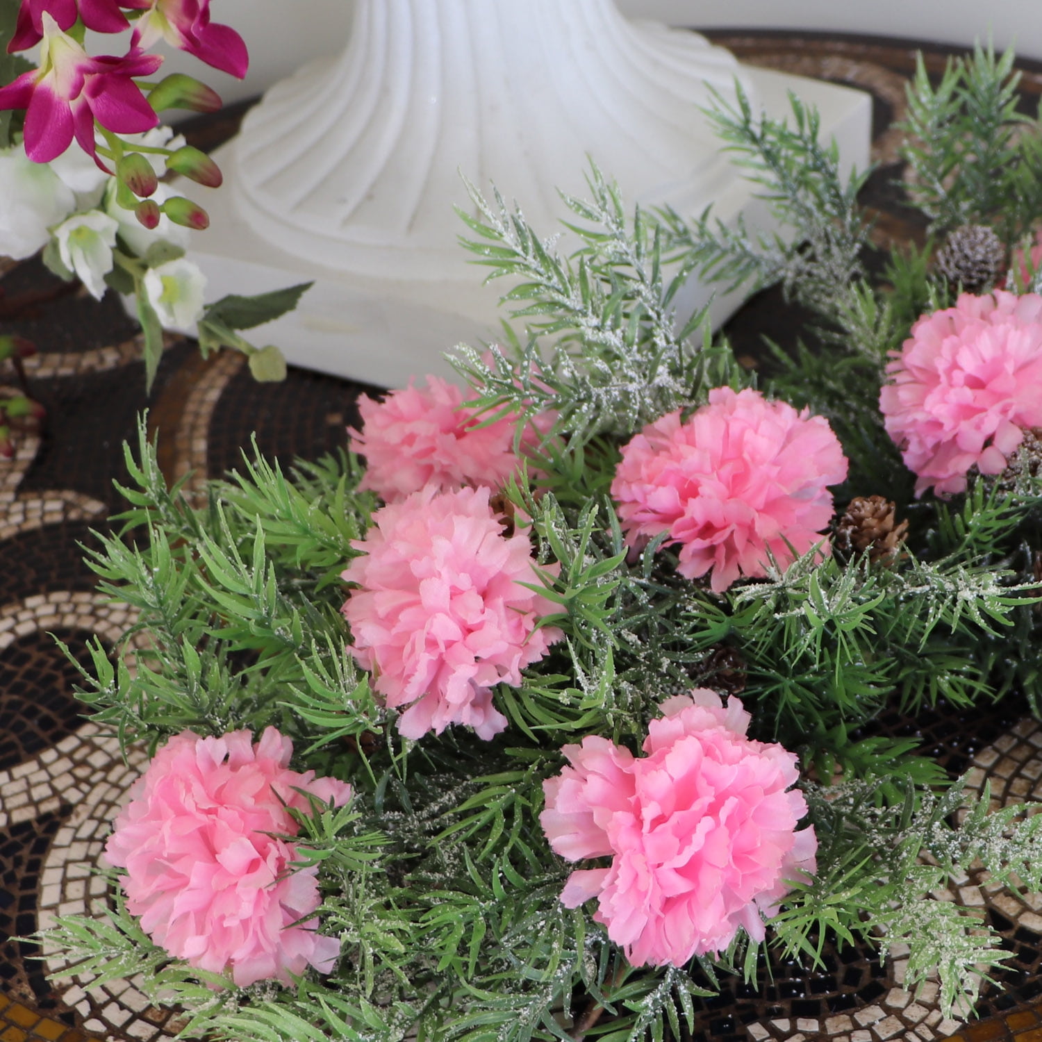 10-100P Peony Artificial Flowers Silk Carnation Heads Fake Flower Wedding Decor 