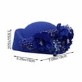 thumbnail image 2 of Vjnyvs Retro Wedding Hats Women Pillbox Hat with Flowers Fascinator Hat Cocktail Evening Party Cap Soft Felt Beret for Ladies, 2 of 7