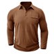 thumbnail image 2 of Blusas y camisas de manga larga con cuello redondo para hombre, cuello redondo, botones, boca plana, deportivas para hombre, blusas y camisas de manga larga con cuello redondo para hombre, 2 of 7