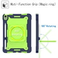 thumbnail image 3 of Dteck Kids Case for iPad Air 11 inch 2024,iPad Air 11 inch 2025 Heavy Duty Silicone Case Hand Grip 360° Rotatable Stand Shockproof Kickstand Cover with Shoulder Strap,Navy/Green, 3 of 8