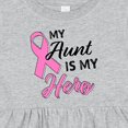 thumbnail image 4 of Inktastic My Aunt is My Hero Breast Cancer Awareness Girls Baby Dress, 4 of 5