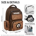 thumbnail image 7 of Pzuqiu Brown Soccer Schoolbag for Girls 17 Inch Kids Backpacks Large Capacity Shoulder Bookbag with Adjustable Padded Straps Breathable Travel Ruckpack Casual 10-12 Years, 7 of 7