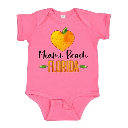 

Inktastic Miami Beach Florida Orange in Heart Boys or Girls Baby Bodysuit