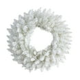 thumbnail image 3 of Nearly Natural 18" White Spruce Artificial Christmas Wreath Prelit 20 Warm LED Lights, 3 of 5