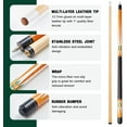 thumbnail image 3 of Pool Table Accessories Billiards Accessories Billiard Pool Balls with Triangle and Diamond Ball Holder Cue Chalks Pool Cue Tip Pool Sticks Pool Table Brush Set (Classic Style), 3 of 5