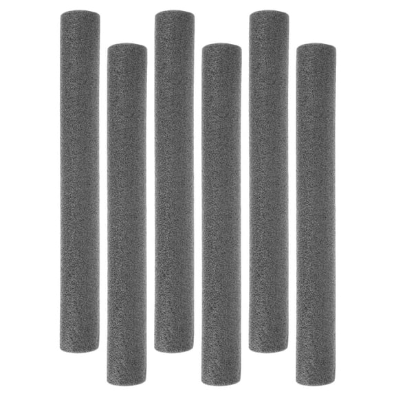 FRCOLOR 6-Pack Black Foam Pole Covers for Trampoline Safety Enclosures, Heavy Duty Protective Padding Sleeves, Tube Guards
