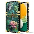thumbnail image 2 of FKBRCL4U Compatible with Samsung Galaxy A13 Case, Colourful Dragonfly Pink Lily Pads Luxury Golden Decoration for Girl Women Soft TPU Shockproof Protective Hard PC Back, 2 of 7