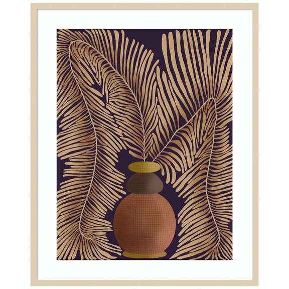 Amanti Art Leaf Concept I Wood Framed Wall Art Print