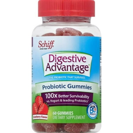 Digestive Advantage Probiotiques Daily Probiotic gélifiés, fraises, 60 Ct
