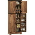 thumbnail image 1 of HOMCOM 64" Kitchen Pantry Storage Cabinet with Adjustable Shelves, Brown, 1 of 10