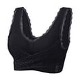 thumbnail image 1 of Sujetador deportivo push up de mujer con parte delantera ajustable y escote en V, 1 of 6