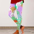 thumbnail image 2 of XIAONU Bunny Print Leggings For Women Slim Stretchy High Waisted Full Length Soft Legging Stretchy Festive Easter Leggings, 2 of 3