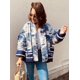 thumbnail image 5 of Chaqueta de algodón con doble bolsillo estampada para mujer, chaqueta de algodón de moda europea y americana para otoño e invierno, 5 of 5