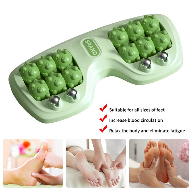 Masaje de pies Rodillo Pies Reflexología Acupuntura Terapia Relajación (Verde) Likrtyny Cuidado Belleza