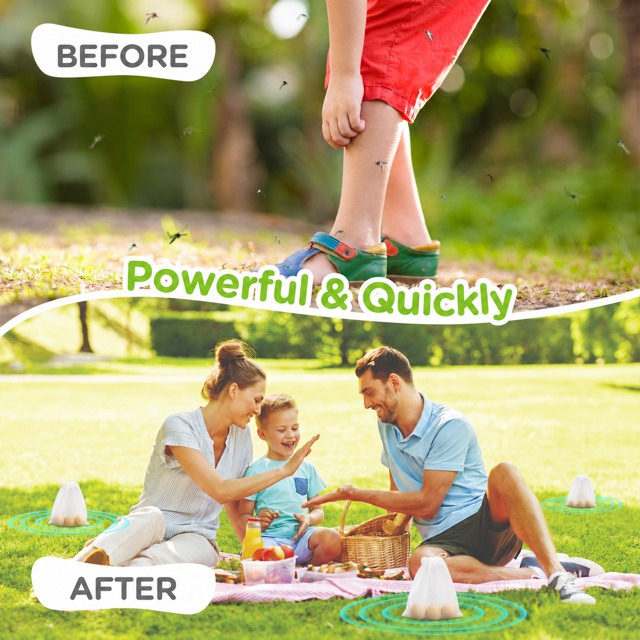MosquitoRepellent Outdoor Patio, Mosquitoes Repellent Outdoor Powerful, Patio MosquitoRepellent Outdoor Mosquito Trap for Yard, Camping, Child&Pets Friendly 36 Balls