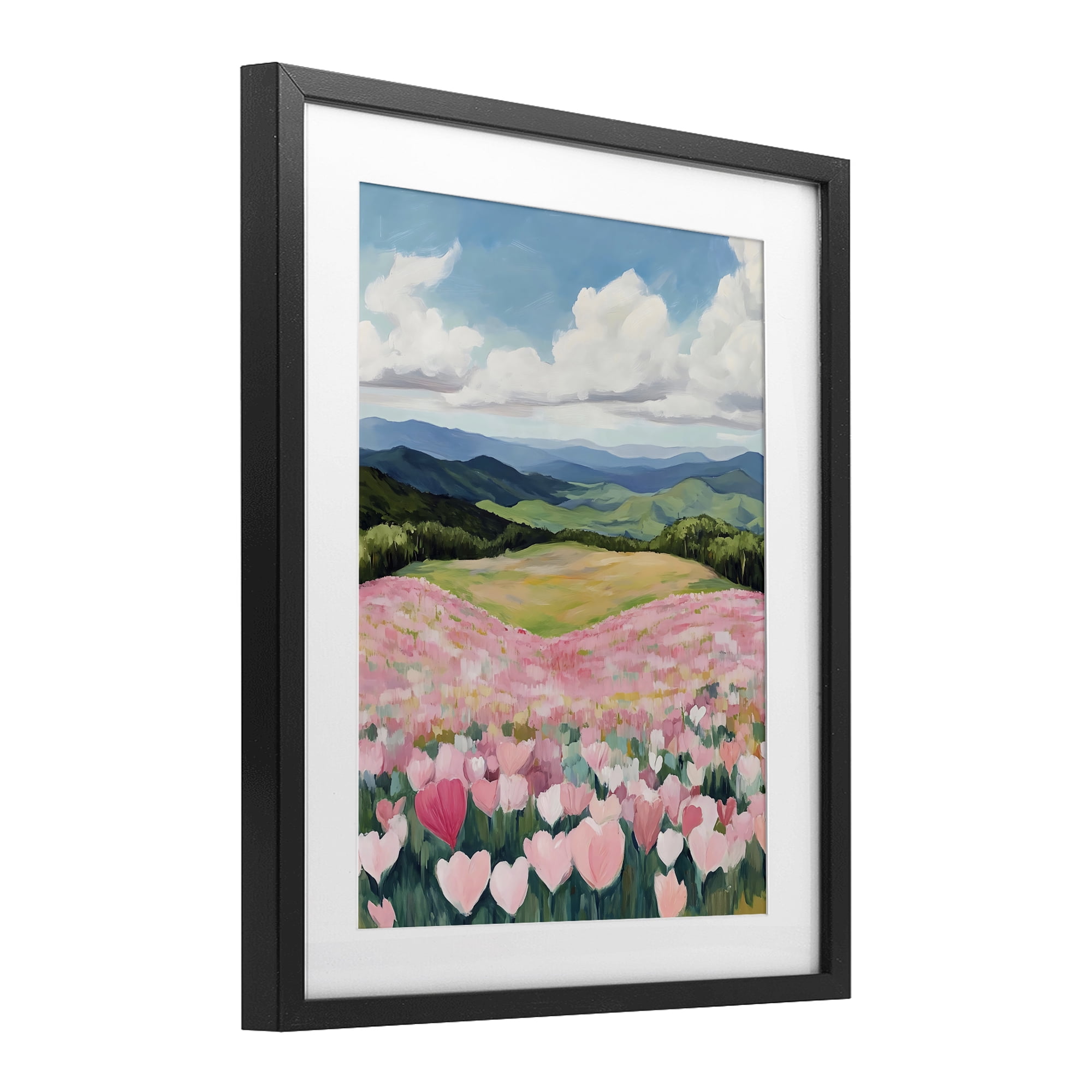 Stupell Industries Blush Pink Poppy Field Black Framed Print Under Glass, design by The Prints Vibe