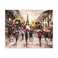thumbnail image 3 of Paris Urban People Walking France Canvas Artwork Breathtaking French City for Home Decor Ready to Hang, 3 of 18
