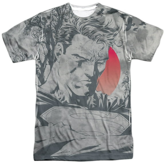 Superman Men's  New Day Dawning Sublimation T-shirt White