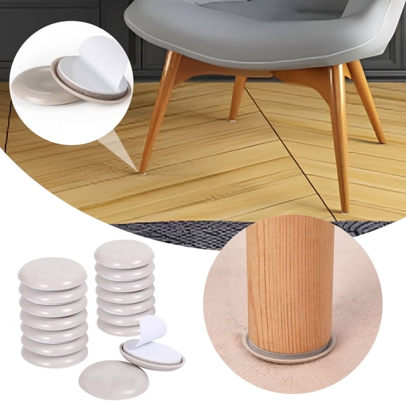 16 Pack Self-Stick Furniture Chair Leg Sliders for Carpet, 2-1/8" Round Furniture Movers Sliders, Carpet Chairs Furniture Glides, Carpet Moving Sliders Easily Move 1/2/3/4/5/6 Set