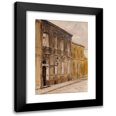 Georges Hugo 11x14 Black Modern Framed Museum Art Print Titled - 13 Rue Saint-Maur, Bordeaux