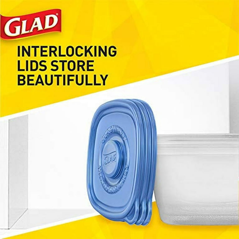 Glad Food Storage Containers, Deep Dish, 64 Ounce, 3 Count, Baking & Food  Storage