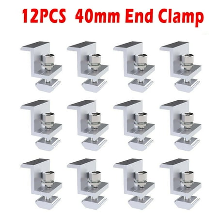 

JINGT 40/45MM Solar End Clamp Solar Panel Bracket Clamp Wide Photovoltaic Support