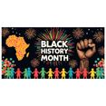 thumbnail image 4 of LUUFILx Black History Month Celebration Banner Event Party Backdrop with Colorful Fireworks Decorations and Raised Hands for Cultural Awareness Display Photography, 4 of 9