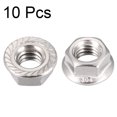 thumbnail image 2 of Unique Bargains 3/8-16 Écrous à Bride Dentelée, Acier Inoxydable 304, 10 Pièces, 2 of 3