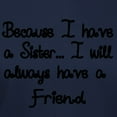 thumbnail image 3 of CafePress - Because I Have A Sister, I Will Always Have A Fri - Women's Traditional Fit Dark T-Shirt, 3 of 4