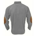 thumbnail image 7 of YLSDY Men's Long Sleeve Shirt Patch Elbow Button Top T-Shirt Solid Color Plain Shirt Gray S, 7 of 7