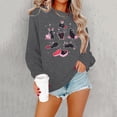 thumbnail image 2 of Womens Valentine's Sweatshirt Cute Candy Couple Love Heart Print Long Sleeve Pullover Tops Valentine's Day Gifts Lover Loose Fit Clothes Shirts, 2 of 7