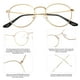 thumbnail image 5 of Gafas Pro Acme Classic con montura metálica redonda, unisex, color negro, 5 of 8