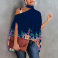 thumbnail image 3 of Blusa holgada de gran tamaño con estampado de moda y cuello alto para mujer, camisa informal holgada para uso diario al aire libre, 3 of 7