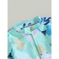 thumbnail image 5 of Wassery Kids Girl One Piece Swimsuit 9M 12M 18M 2T 3T 4T 5T Toddler Baby Girl Sea Animal Print Rash Guard Swimwear Summer Long Sleeve Zipper Ruffles Jumpsuit Beachwear, 5 of 8