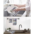 thumbnail image 5 of Easter Kitchen Dish Towels for Drying Dishes Set of 2, Spring Bunny Botanical Blooms Flowers Black Plaid Waffle Weave Microfiber Hand Tea Bathroom Towels Quick Dry & Absorbent Towel 15.7x23.6, 5 of 7