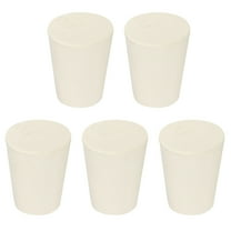 Uxcell 2# Solid Rubber Stoppers Tapered Lab Seal Plug Test Tube Bungs, White 5 Pack