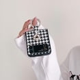 thumbnail image 5 of for Samsung Galaxy Z Flip 4 2022 Case, Cute Fashion Sexy Houndstooth Leather Phone Case with Ring Stand Hard PC Bumper Ultra-Thin Flip Protector for Galaxy Z Flip 4 Women Girls, 5 of 15