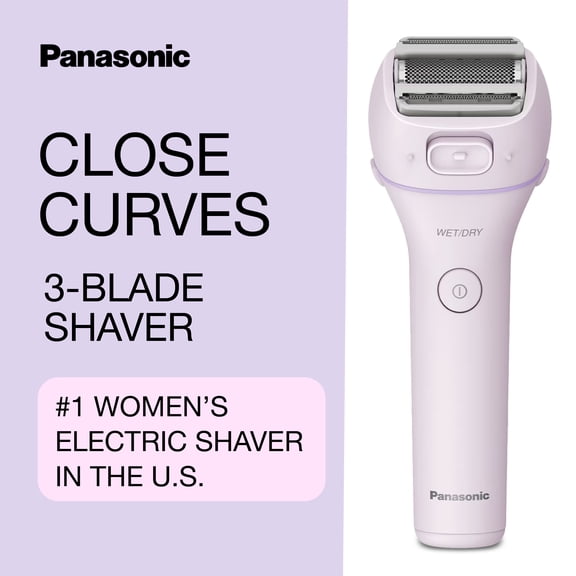 Panasonic ES-WWL6A 3-Blade Electric Shaver for Women, Wet/Dry with Pop-up Trimmer