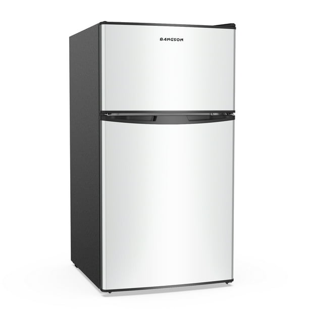 BANGSON Mini Fridge with Freezer,3.2 Cu.Ft Compact Refrigerator,5