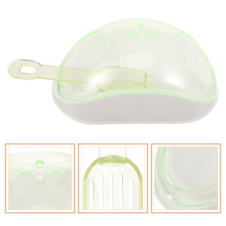 PBPBOX 1 Set Chinchilla Sand Bath Plastic Light Green Simple and Elegant Design for Small Pet Bathtub