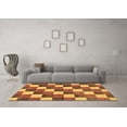 thumbnail image 3 of Ahgly Company Indoor Rectangle Checkered Brown Modern Area Rugs, 8' x 10', 3 of 4