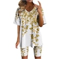 thumbnail image 2 of Blouses pour Femmes, Ensembles de Blouses Décontractées à Manches Courtes Imprimées et Col en V pour Femmes, 2 of 4