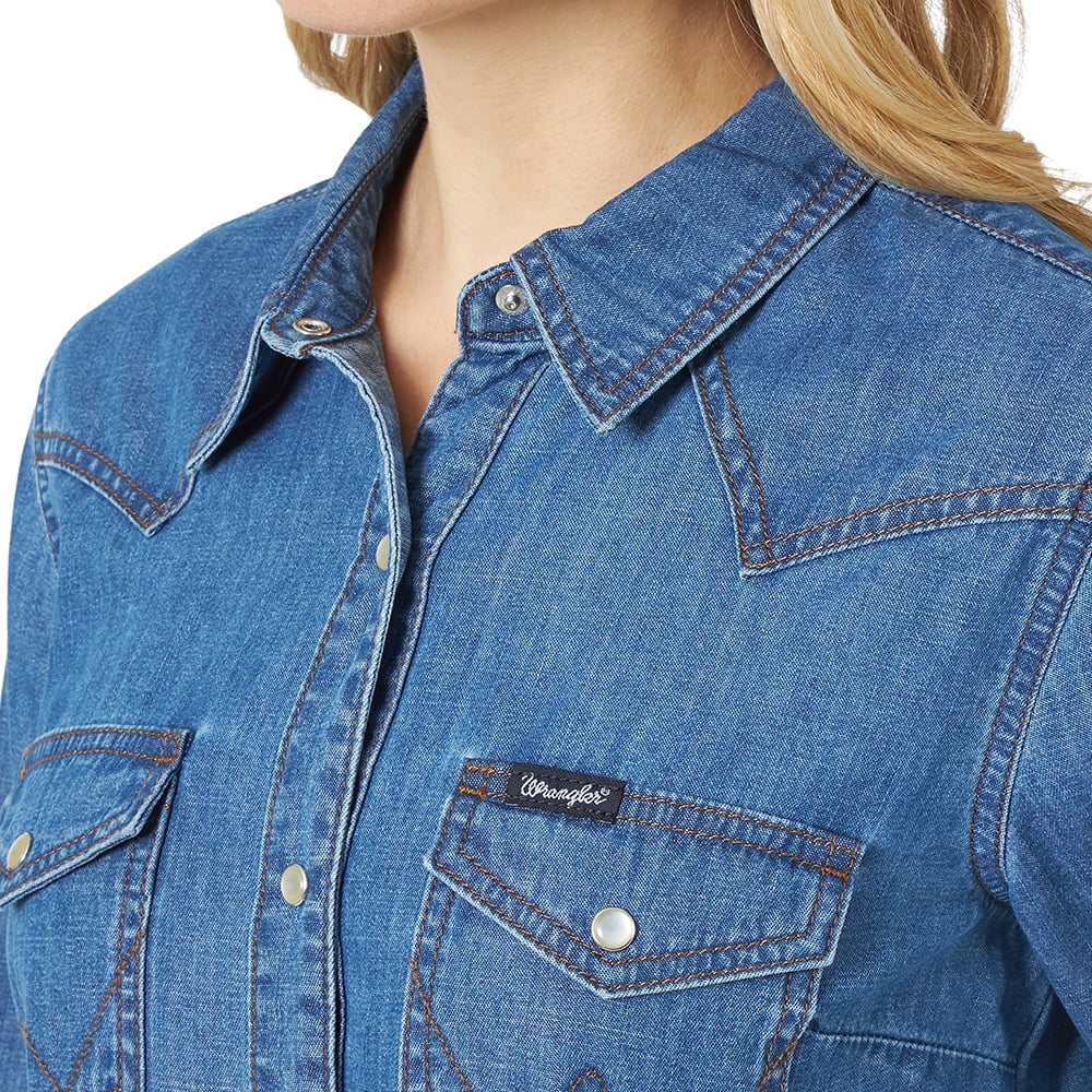 Wrangler® Women's Snap Denim Shirt