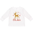 thumbnail image 3 of Inktastic Oh Deer Christmas Reindeer Boys or Girls Long Sleeve Toddler T-Shirt, 3 of 5