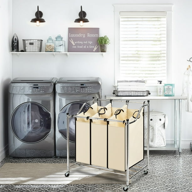 Topcobe 3 Bag Laundry Sorter With Wheels Topcobe 3 Bag Laundry Sorter